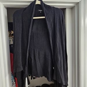 Express Black Open-Front Cardigan